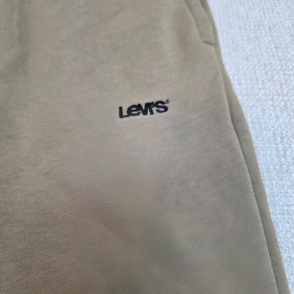 Levis Mens 3XL Khaki Tan Jogger Sweatpants Fleece Elastic Waist Drawstring Pants - Picture 3 of 9